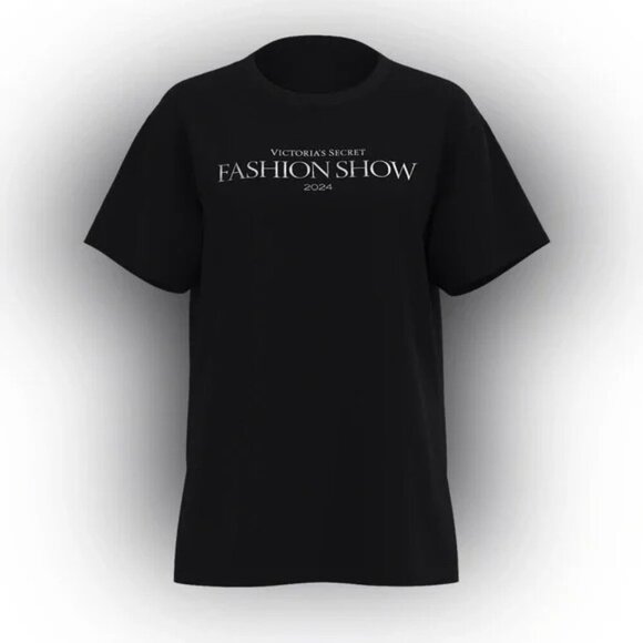 ✨ VS Fashion Show 2024 ✨  Black Oversized Cotton Tee T-Shirt Top - Picture 1 of 8